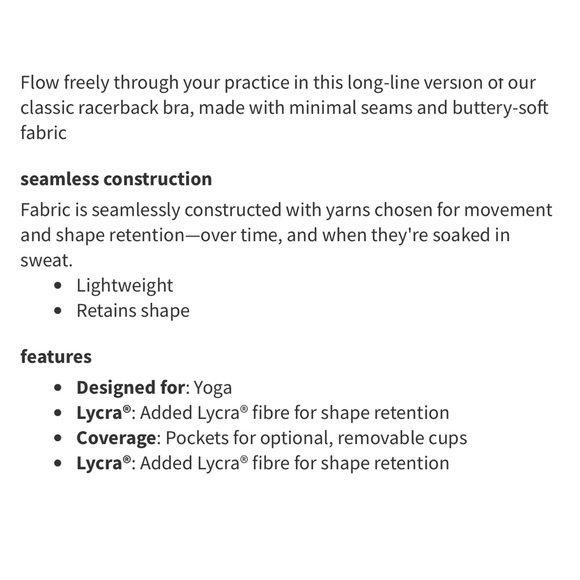 Lululemon taupe brown lunar rock Flow Y sport Bra Long Line Nulu racerback - Picture 7 of 7